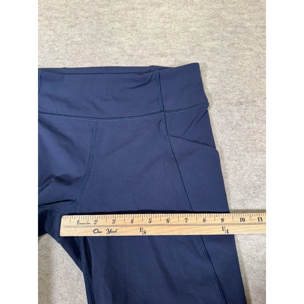Lululemon‎ Leggings Womens 8 Blue High Rise Cropped Pockets Yoga Athletic Gym
